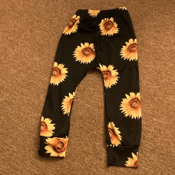 Other - Sunflower Print Kids Bottoms